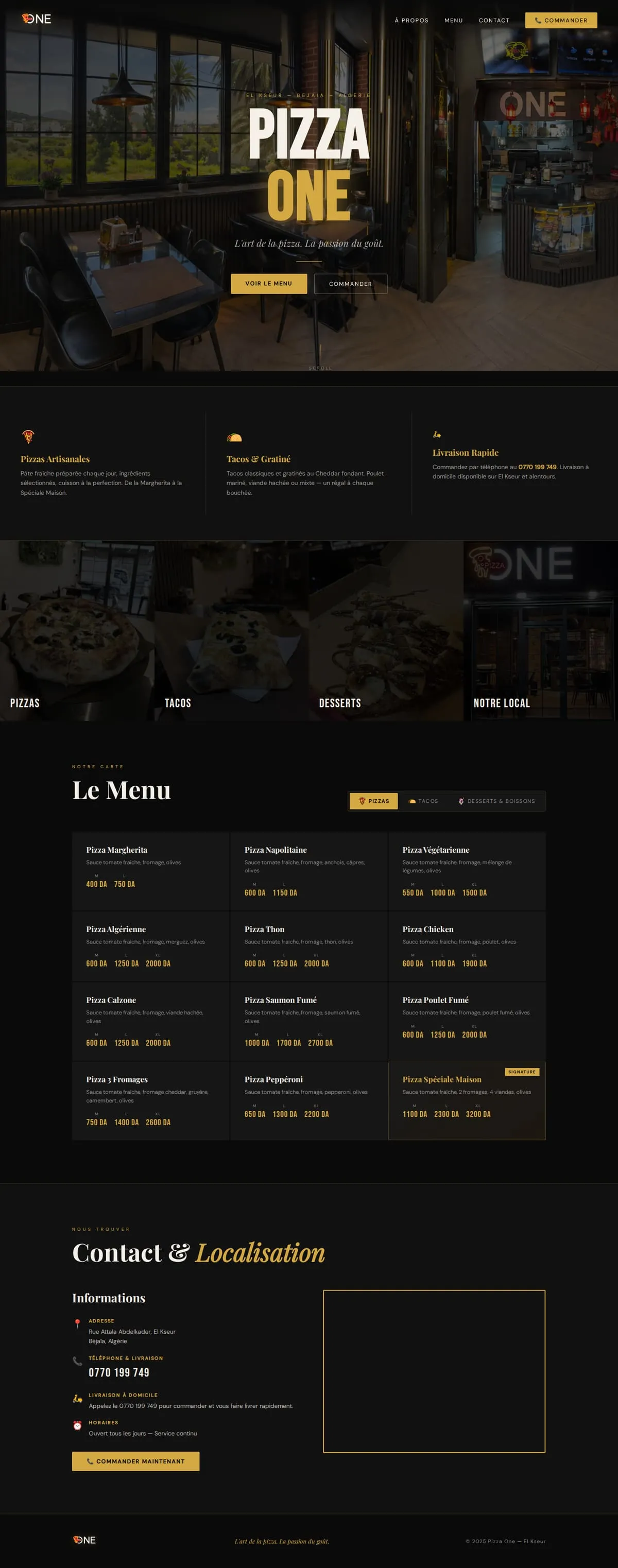 Pizza One — full page